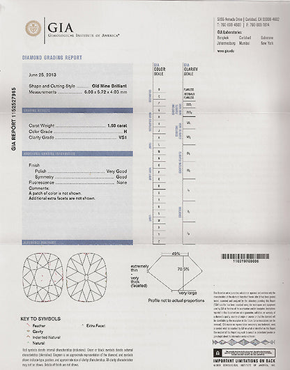 1.03ct Diamond Engagement Ring