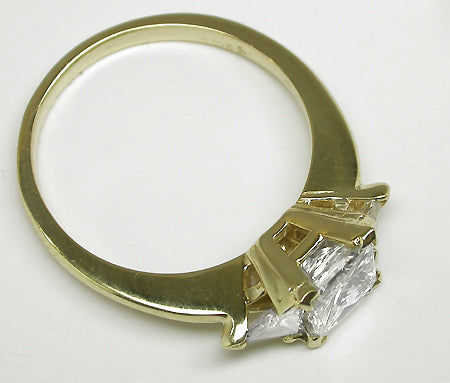 1.03ct Princess Cut Diamond 14k Yellow Gold Engagement Ring