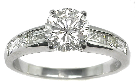 1.04ct Diamond Platinum Engagement Ring