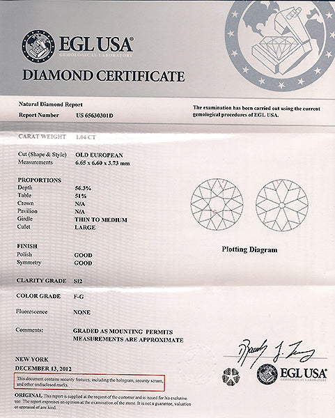 1.04ct Diamond Solitaire Engagement Ring