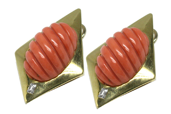 1.05ct Diamond 18k Yellow & White Gold Earrings