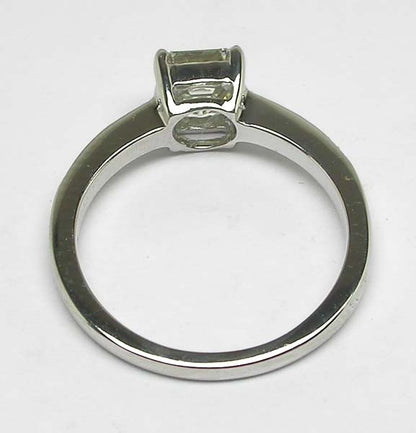 1.06ct Asscher Cut Diamond 18k White Gold Engagement Ring