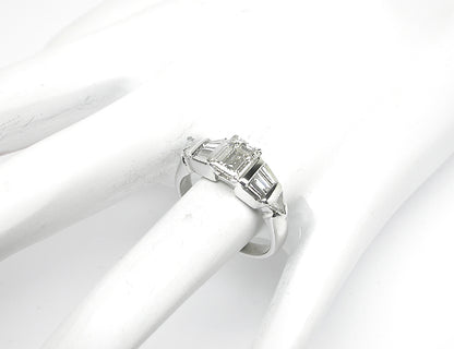 1.06ct Emerald Cut Diamond Platinum Engagement Ring