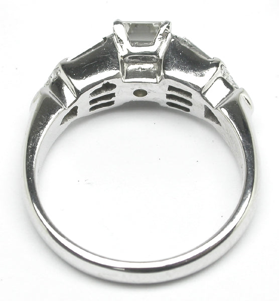 1.06ct Emerald Cut Diamond Platinum Engagement Ring