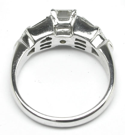 1.06ct Emerald Cut Diamond Platinum Engagement Ring