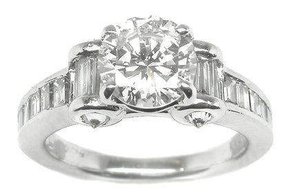 1.06ct Round Brilliant Diamond Platinum Engagement Ring