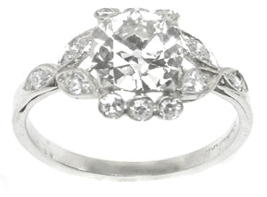 1.07ct  Round  Brilliant Diamond Platinum Engagement Ring