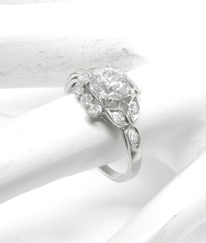1.07ct  Round  Brilliant Diamond Platinum Engagement Ring