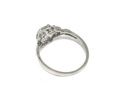 1.07ct  Round  Brilliant Diamond Platinum Engagement Ring