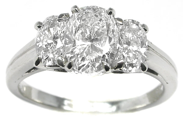 1.08ct Oval Diamond Platinum Engagement Ring