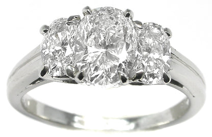 1.08ct Oval Diamond Platinum Engagement Ring