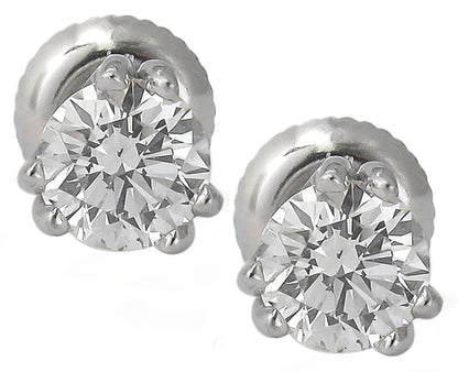 1.10ct Diamond 14k Gold Stud Earrings