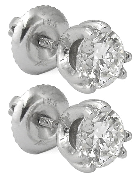1.10ct Diamond 14k Gold Stud Earrings