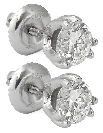 1.10ct Diamond 14k Gold Stud Earrings