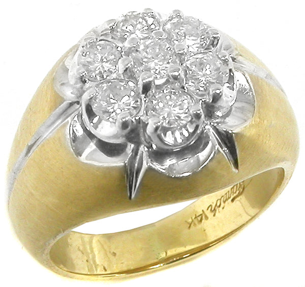 1.10ct Diamond 14k Yellow & White Gold Ring