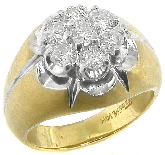 1.10ct Diamond 14k Yellow & White Gold Ring