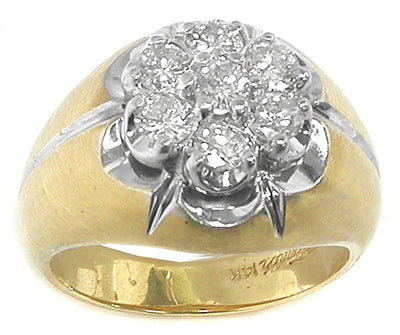 1.10ct Diamond 14k Yellow & White Gold Ring