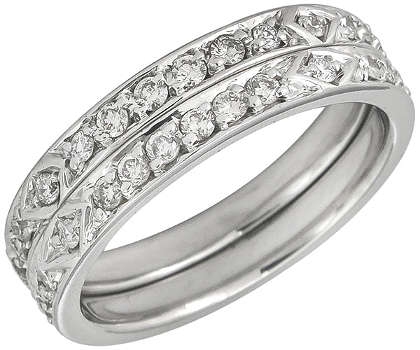 1.10ct Diamond Eternity Wedding Band Set