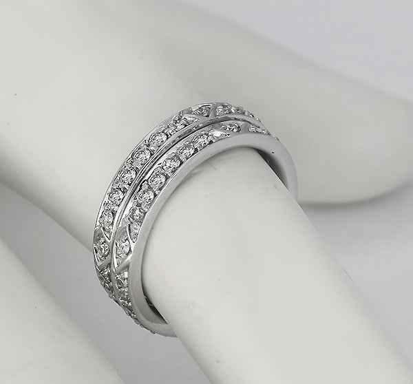 1.10ct Diamond Eternity Wedding Band Set