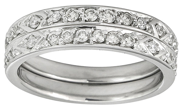 1.10ct Diamond Eternity Wedding Band Set