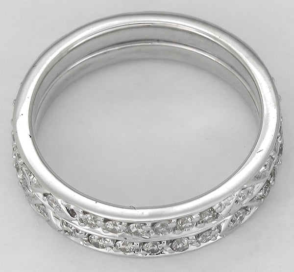 1.10ct Diamond Eternity Wedding Band Set