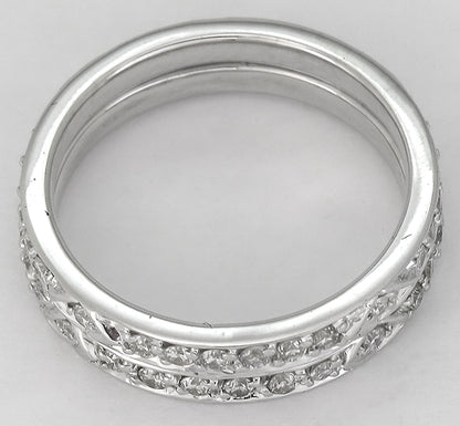 1.10ct Diamond Eternity Wedding Band Set