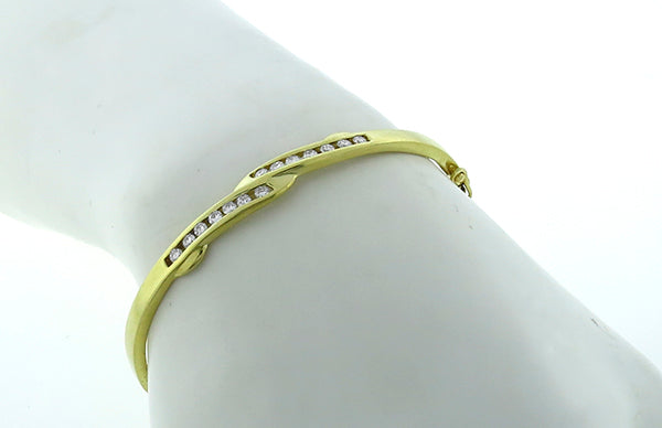 1.10ct Diamond Gold Bangle