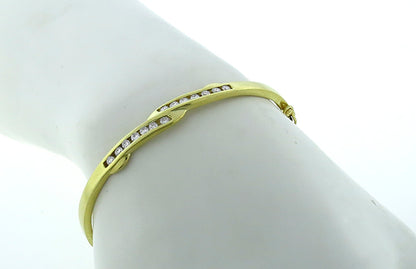 1.10ct Diamond Gold Bangle