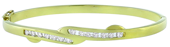 1.10ct Diamond Gold Bangle