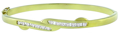 1.10ct Diamond Gold Bangle