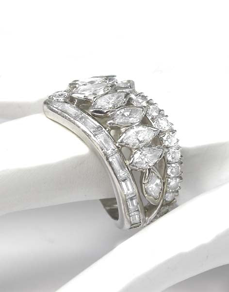 1.10ct Marquise  Diamond Platinum Wedding Band