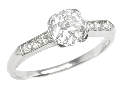 1.10ct Old Mine Brilliant Diamond Platinum Engagement Ring