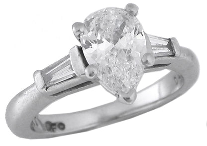 1.11ct  Diamond Platinum Engagement Ring