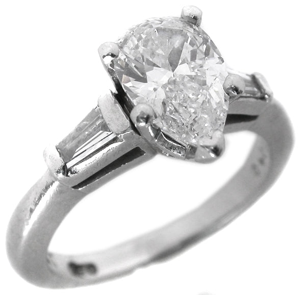 1.11ct  Diamond Platinum Engagement Ring