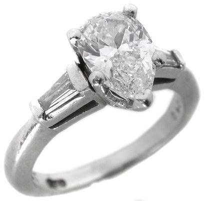 1.11ct  Diamond Platinum Engagement Ring