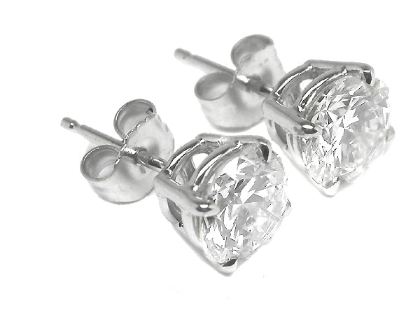 1.13ct Diamond 14k White Gold Stud Earrings