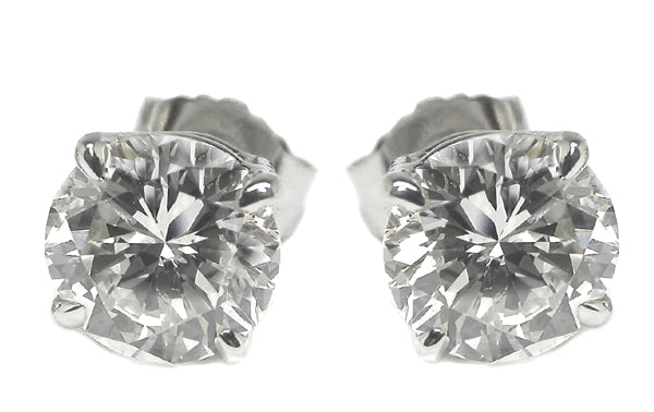 1.13ct Diamond 14k White Gold Stud Earrings