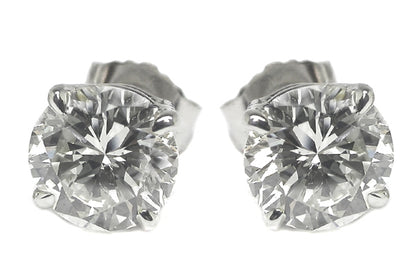 1.13ct Diamond 14k White Gold Stud Earrings