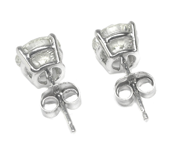 1.13ct Diamond 14k White Gold Stud Earrings