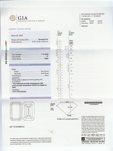 1.13ct Diamond Platinum Engagement Ring