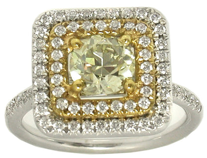 1.13ct Fancy Yellow Diamond  Gold Ring