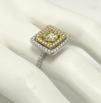 1.13ct Fancy Yellow Diamond  Gold Ring