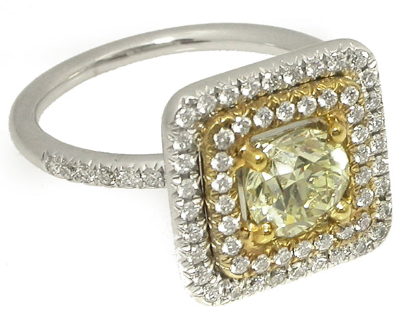 1.13ct Fancy Yellow Diamond  Gold Ring