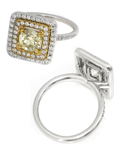 1.13ct Fancy Yellow Diamond  Gold Ring