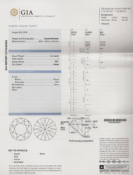 1.14ct Diamond Engagement Ring