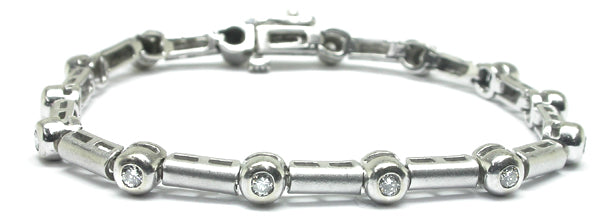 1.15ct Diamond 14k White Gold Bracelet