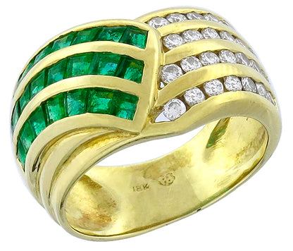 1.15ct Emerald 0.80ct Diamond Ring