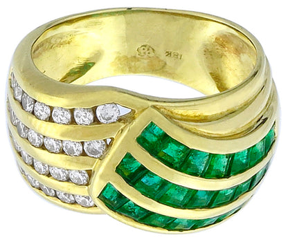 1.15ct Emerald 0.80ct Diamond Ring