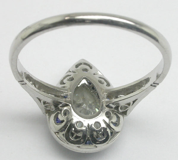 1.16ct Art Deco Style Platinum Diamond Engagement Ring