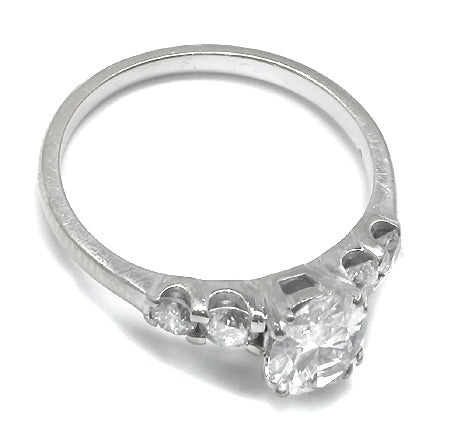 1.16ct Oval Diamond 18k White Gold Diamond Engagement Ring